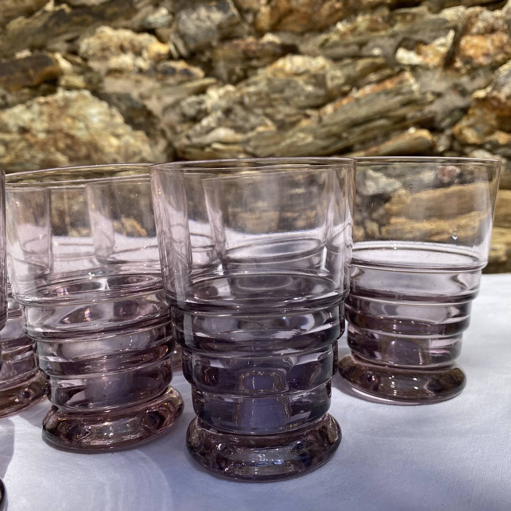 Art Deco water glasses