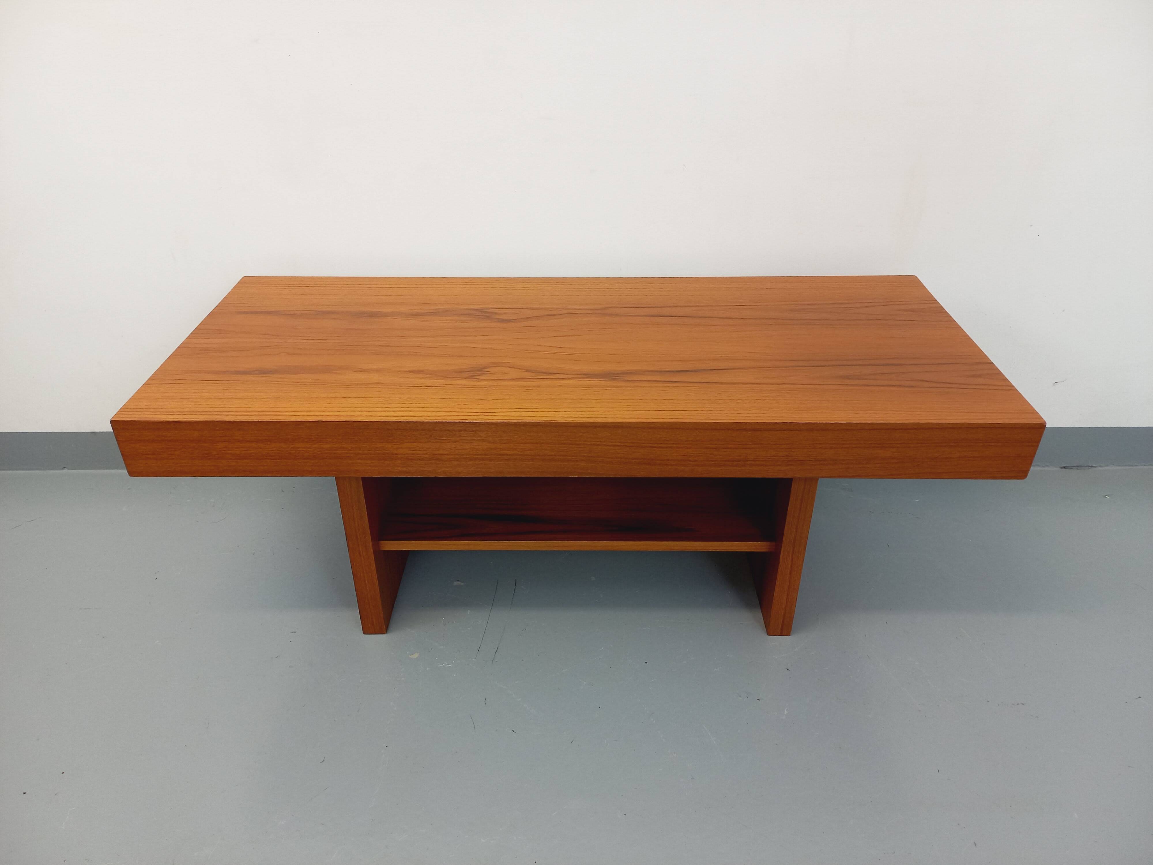 Vintage modernist teak coffee table from the 60s