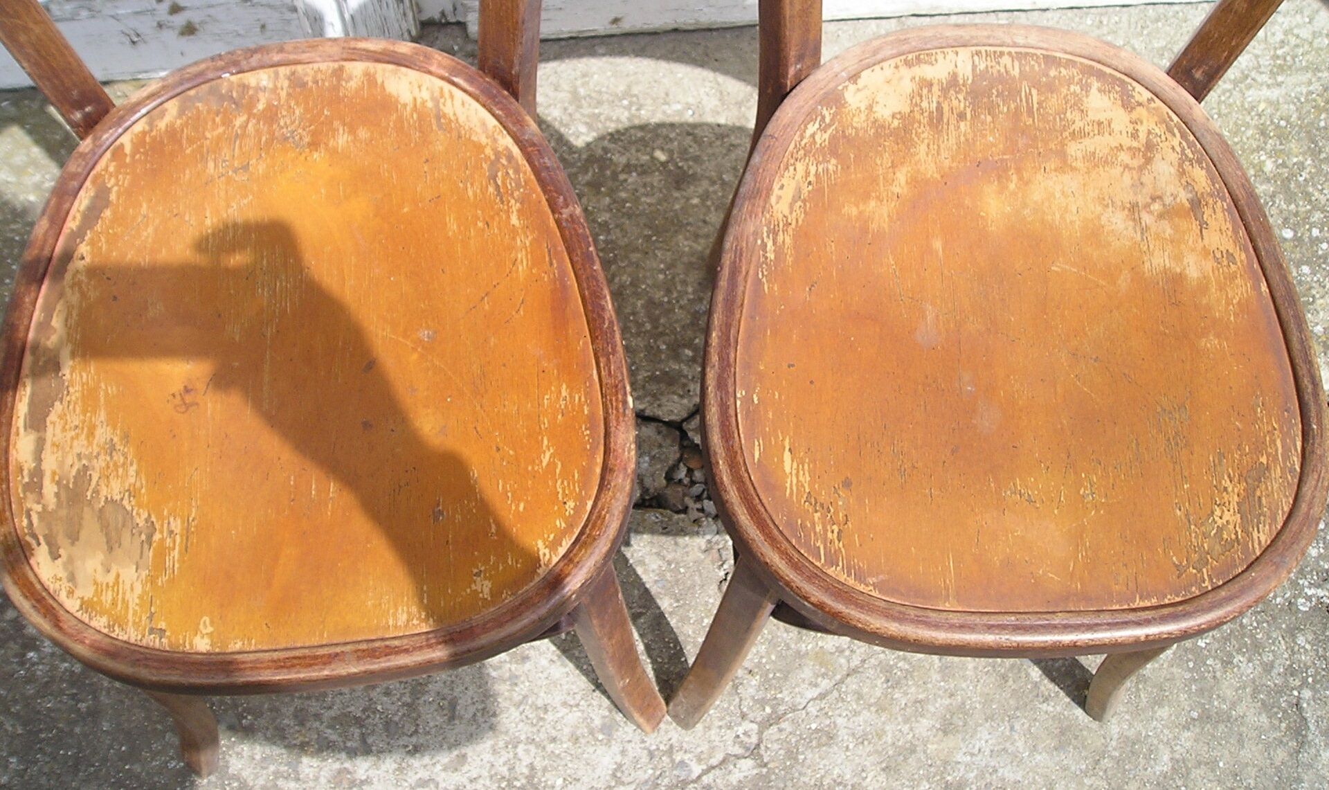 Pair of Baumann bistro chairs