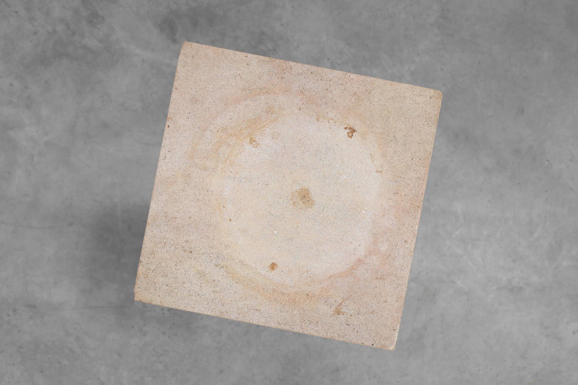 Mid-century console in beige stone, France 1960s