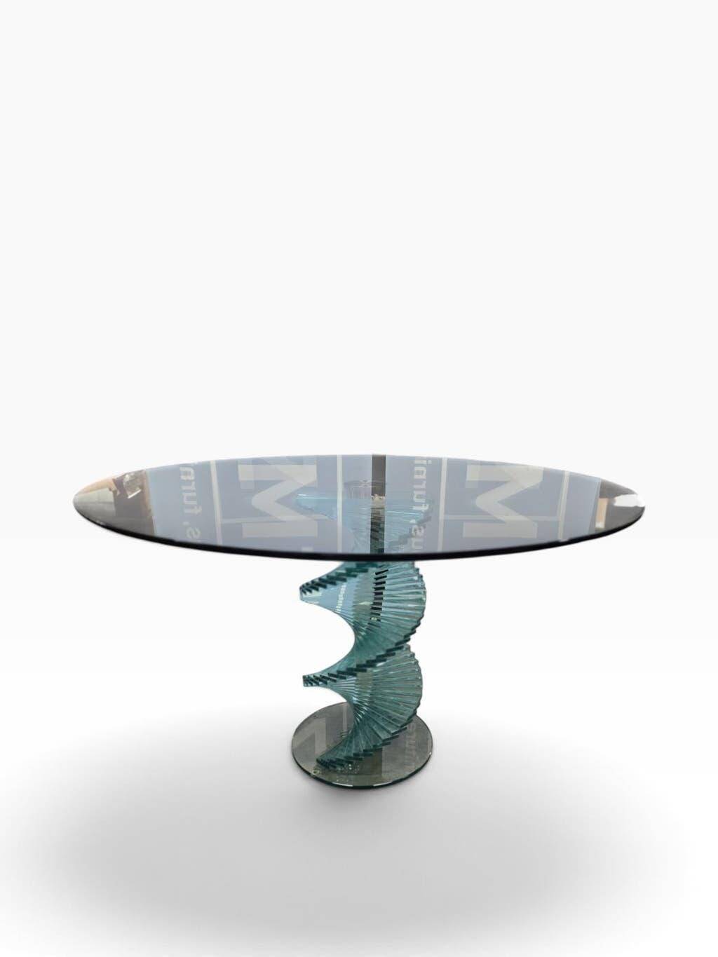 Vintage twisted glass table from the 90s.