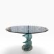 Vintage twisted glass table from the 90s.