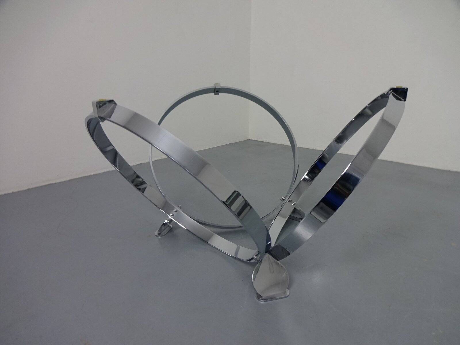 Space Age Glass Coffee Table by Knut Hesterberg for Ronald Schmitt, 1960s