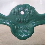 Wrought iron bistro table and vintage grey marble