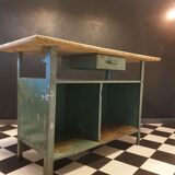 Wood and metal workbench