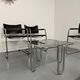 Lot of 5 tubular metal leather chairs designed by Mart Stam, Bauhaus, 1970s.
