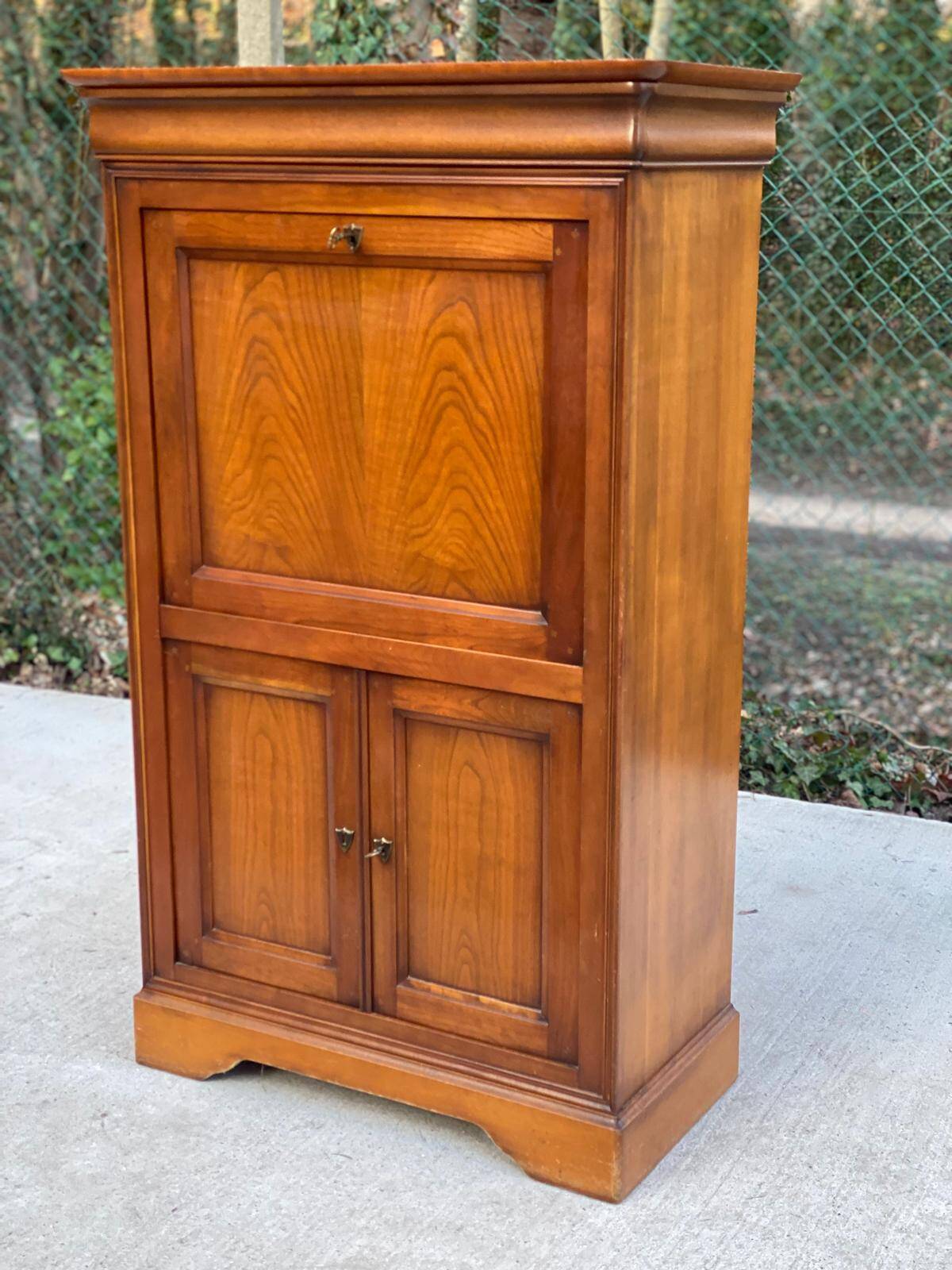 Louis Philippe secretary in solid wood with satin finish