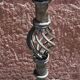 Candle holder or wrought iron candlestick (Height 41 cm)