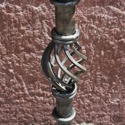 Candle holder or wrought iron candlestick (Height 41 cm)