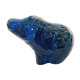 Vintage hippo statue, design Aldo Londi for Bitossi, Rimini blue series.