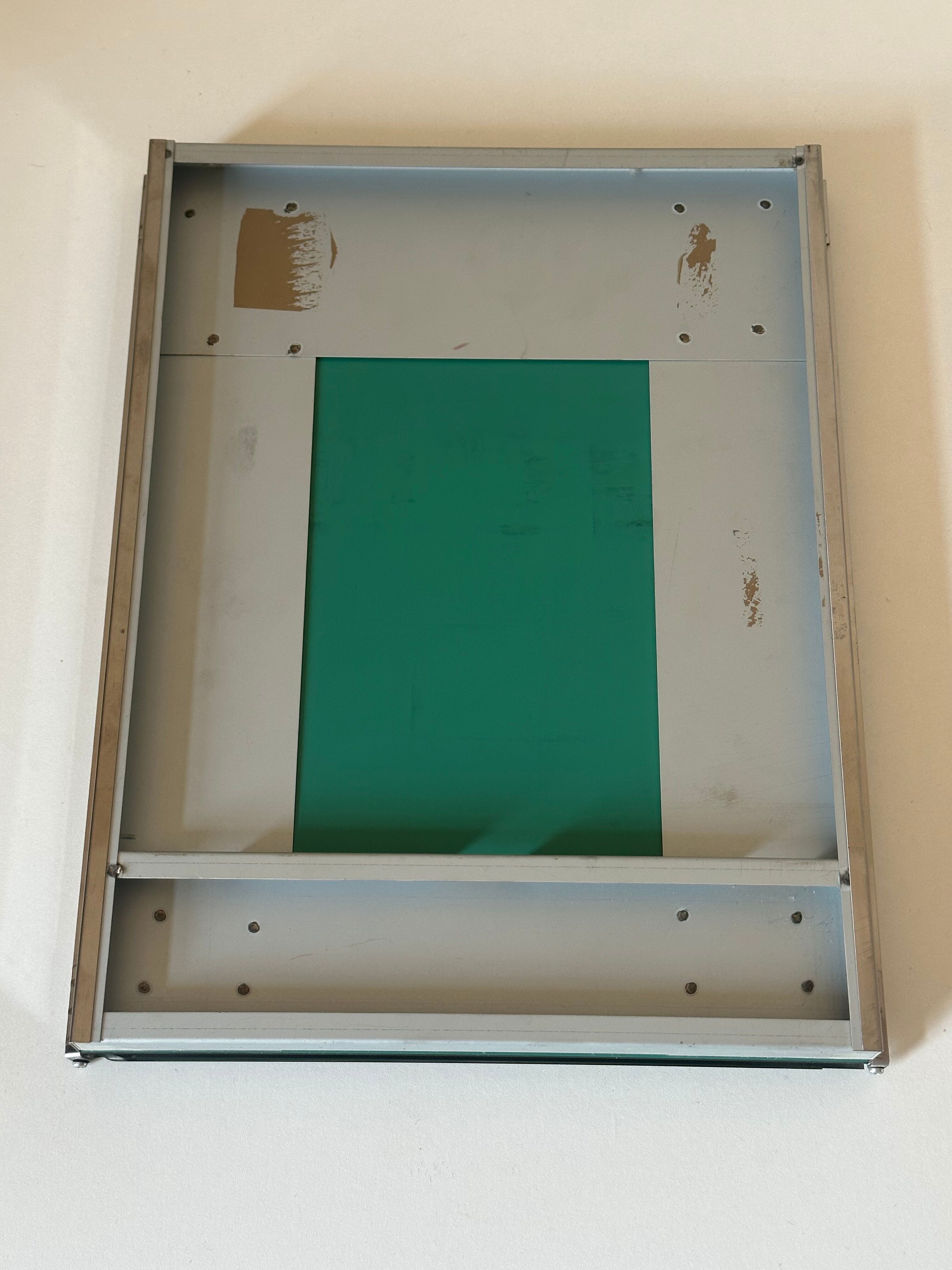 Modernist triptych mirror vintage design 70s