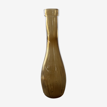 Vase soliflore en verre jaune