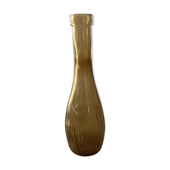 Vase soliflore en verre jaune
