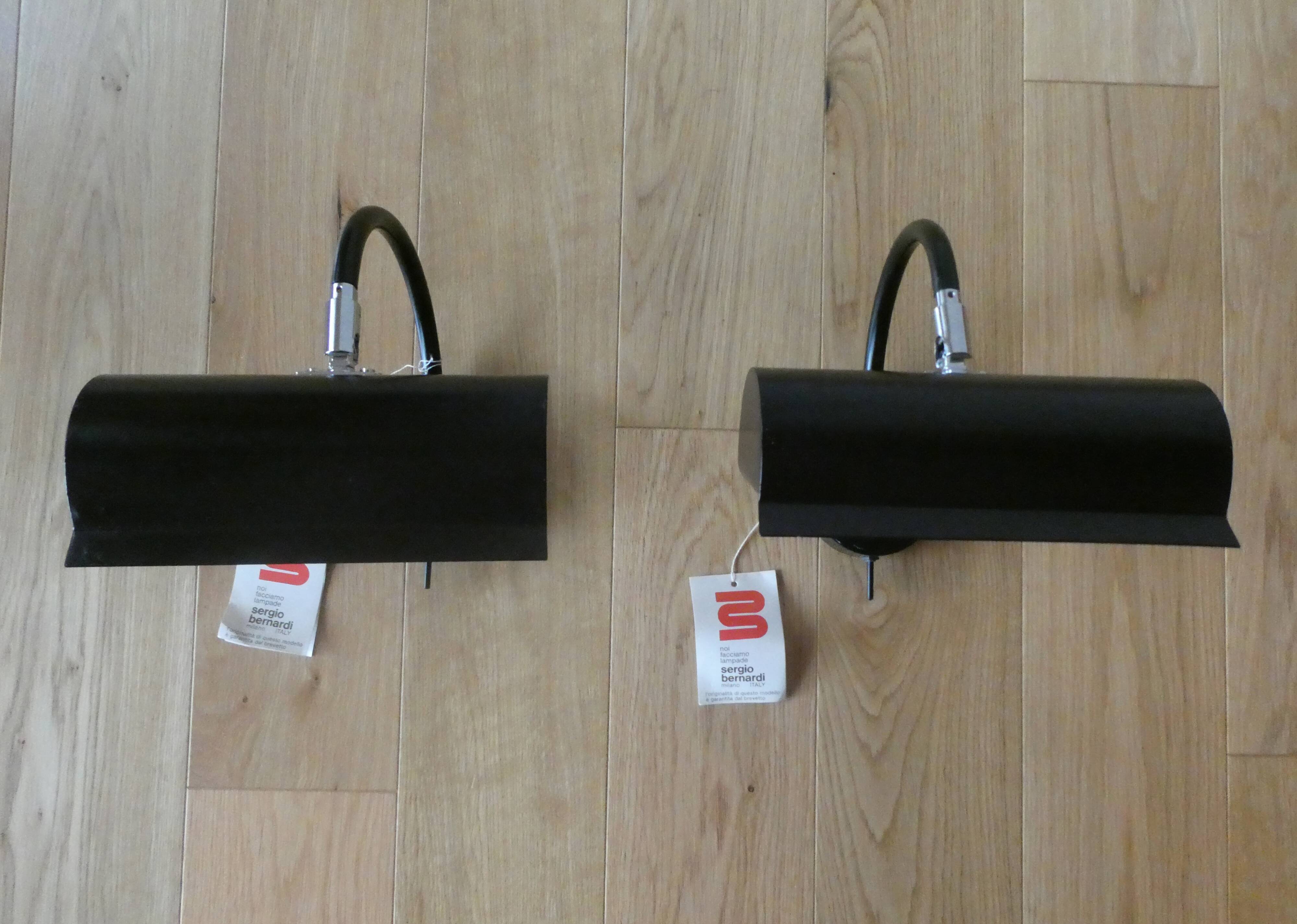 Pair of design wall lamps by Sergio Bernardi - Italy