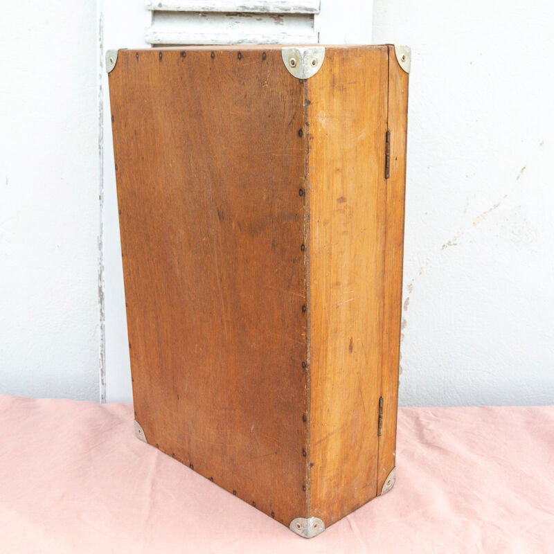 Old wooden suitcase