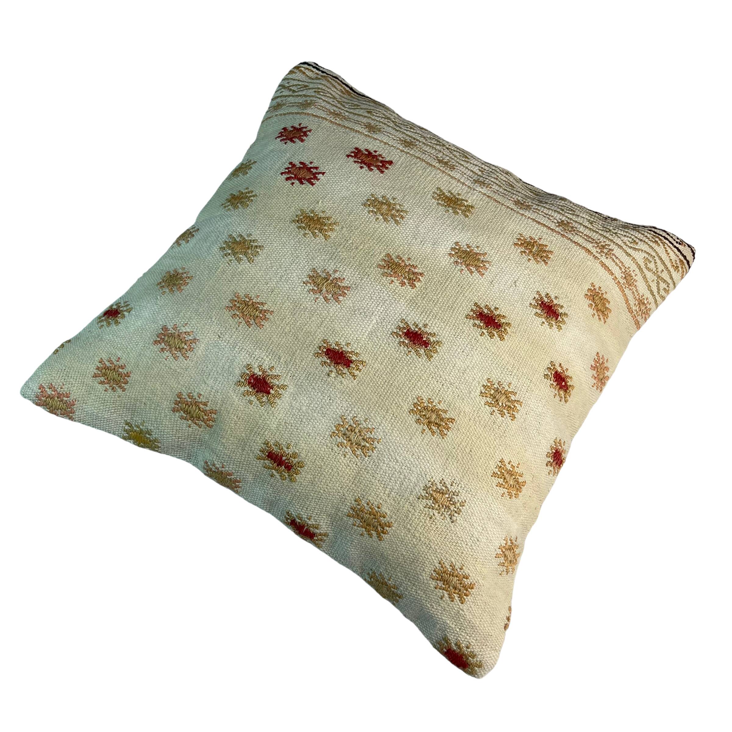 Vintage turkish kilim cushion cover , 45 x 45 cm