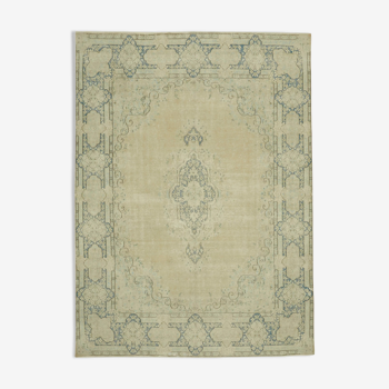 Tapis persan noué à la main années 1970 284 cm x 388 cm tapis de laine beige