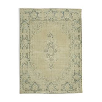 Hand-Knotted Persian Antique 1970s 284 cm x 388 cm Beige Wool Carpet