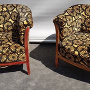 Armchair barrel Art Deco velvet Daisy spirit boudoir dandy