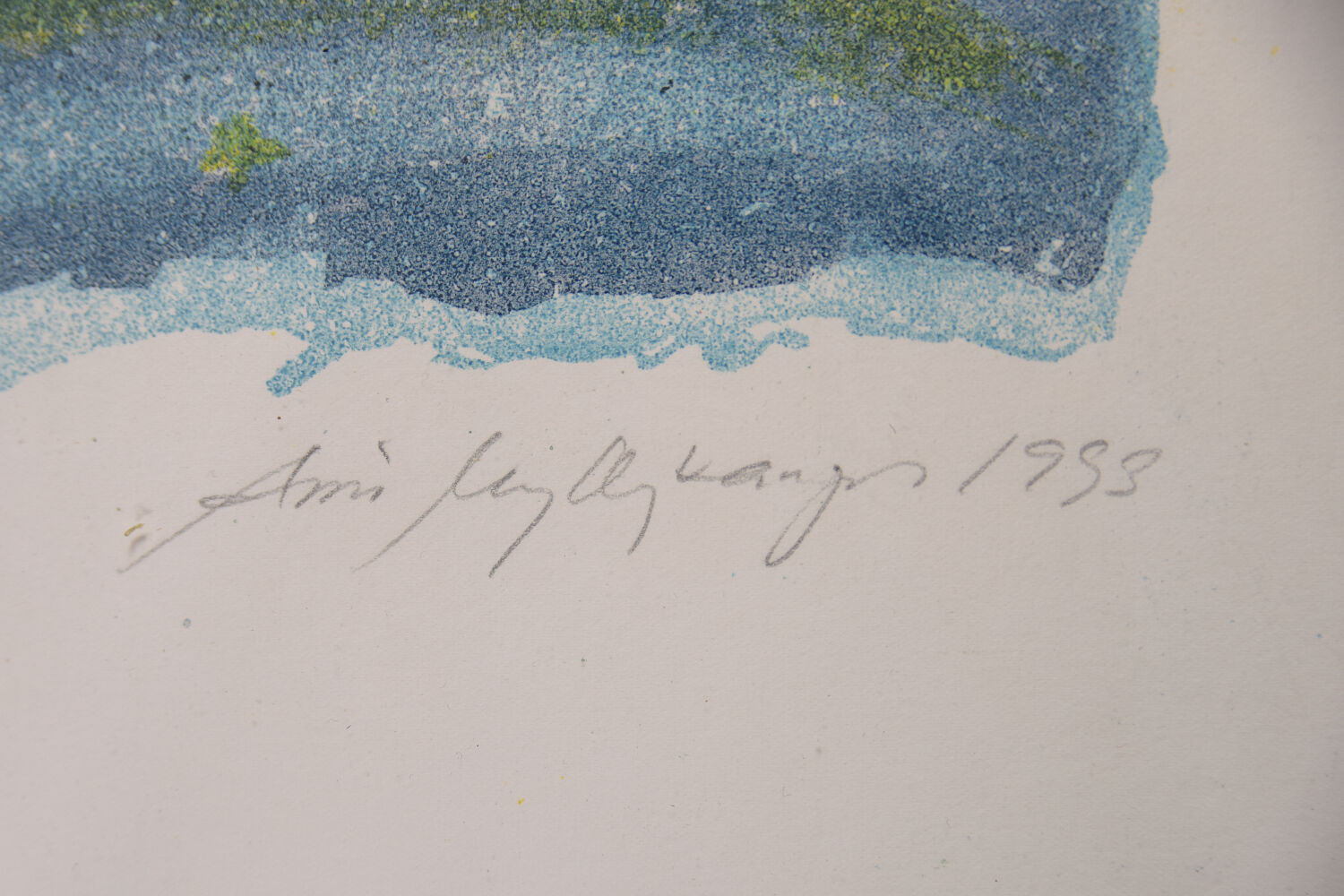 Aino Myllykangas, Heaven the dog, Color Lithograph, 1993