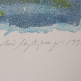 Aino Myllykangas, Heaven the dog, Color Lithograph, 1993