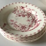 Lot of 6 plates Gien Iron Earth