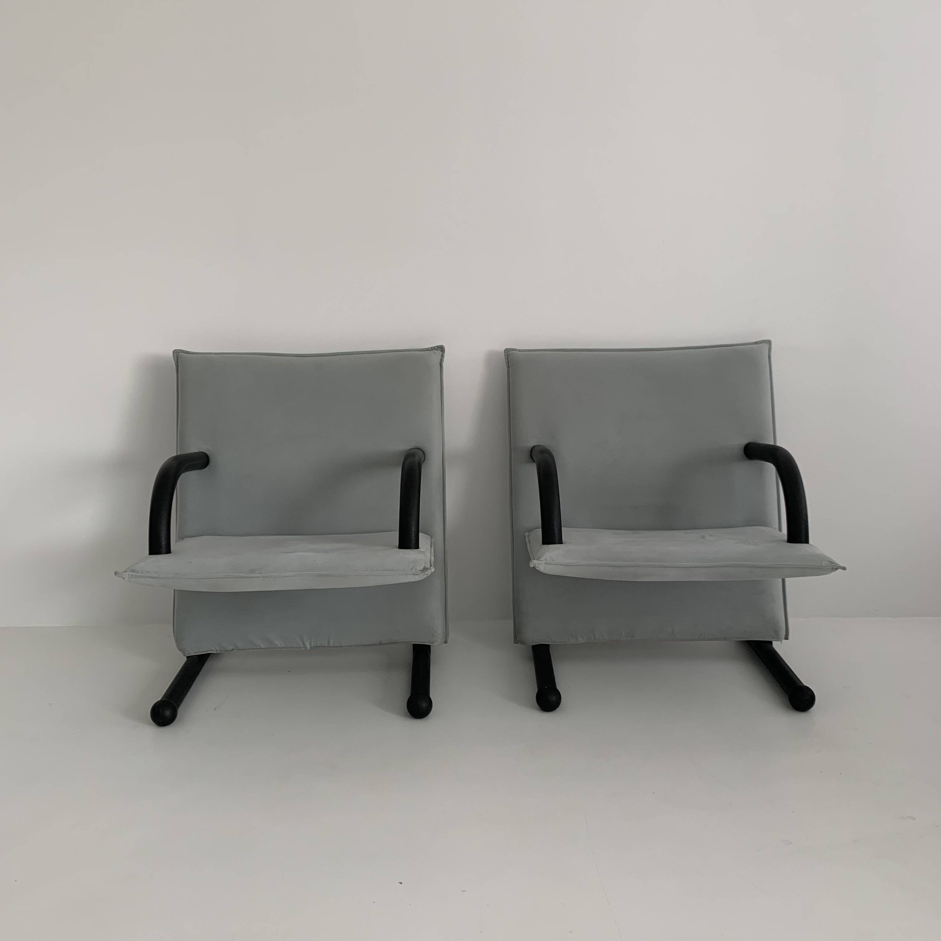 Set of 2 lounge chairs Burkhard Vogtherr for Arflex T-line, 1980’s