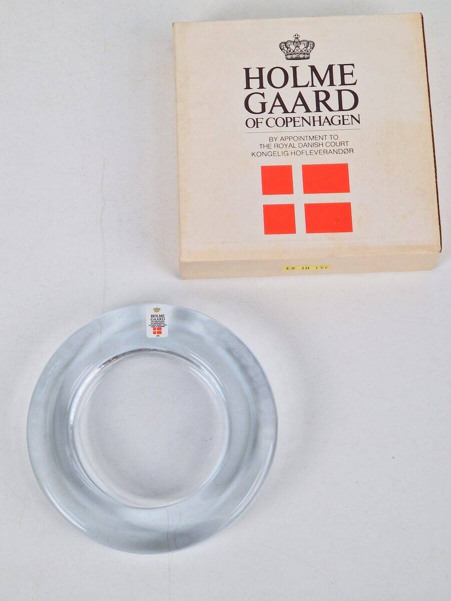 Vintage Danish Ashtray by Torben Jørgensen for Holmegaard, 1980s