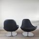 Pair of Tirup Ikea leather armchairs
