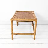 Table basse vintage en bambou marron clair Tablette Mid Century Vintage Rat