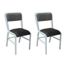 Pair of retaped workshop chairs
