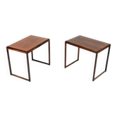 Pair of Retro Vintage Bedside Side Coffee Tables Mid Century Danish Rosewood 70s
