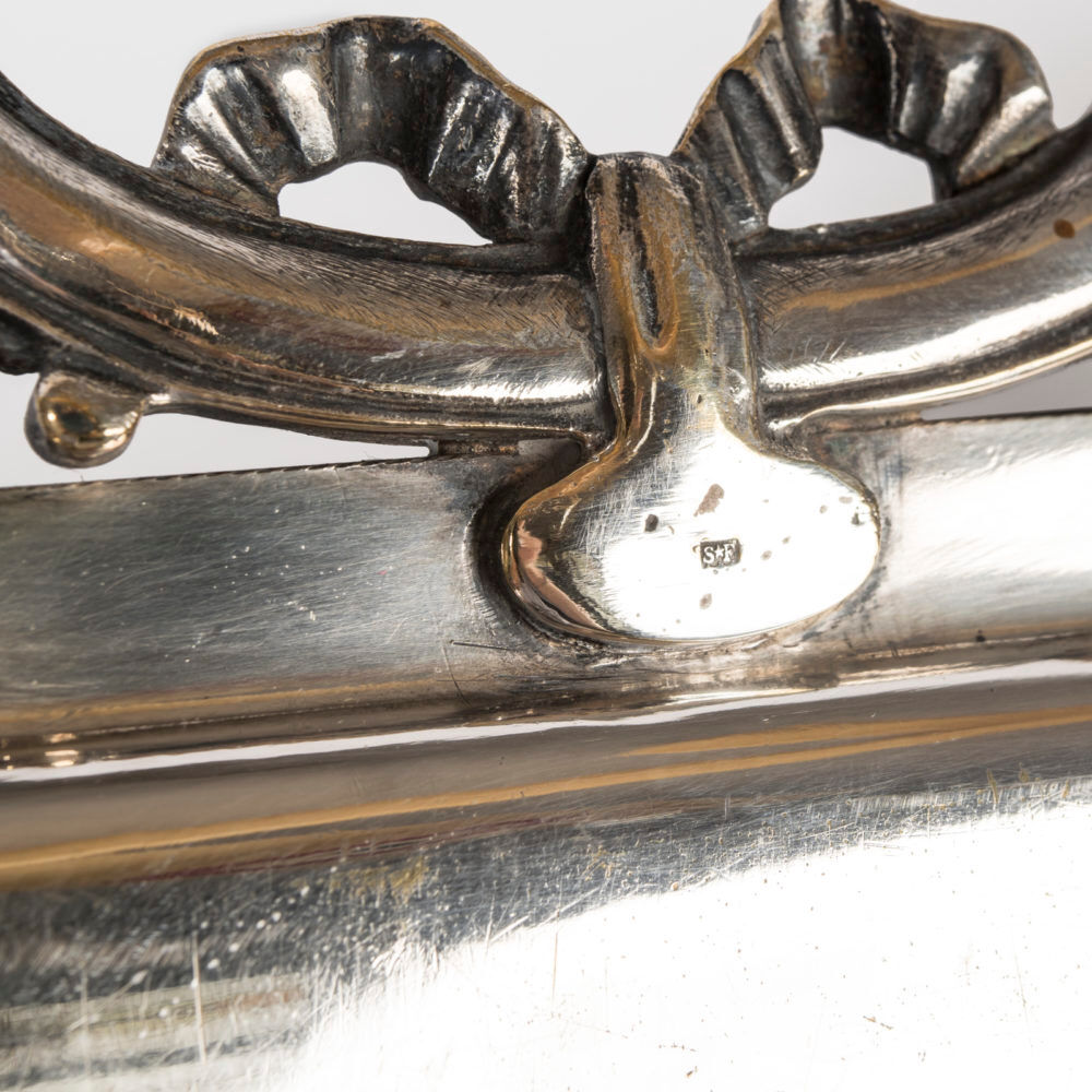 Silver serving tray