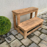 Ancien marche pieds en bois