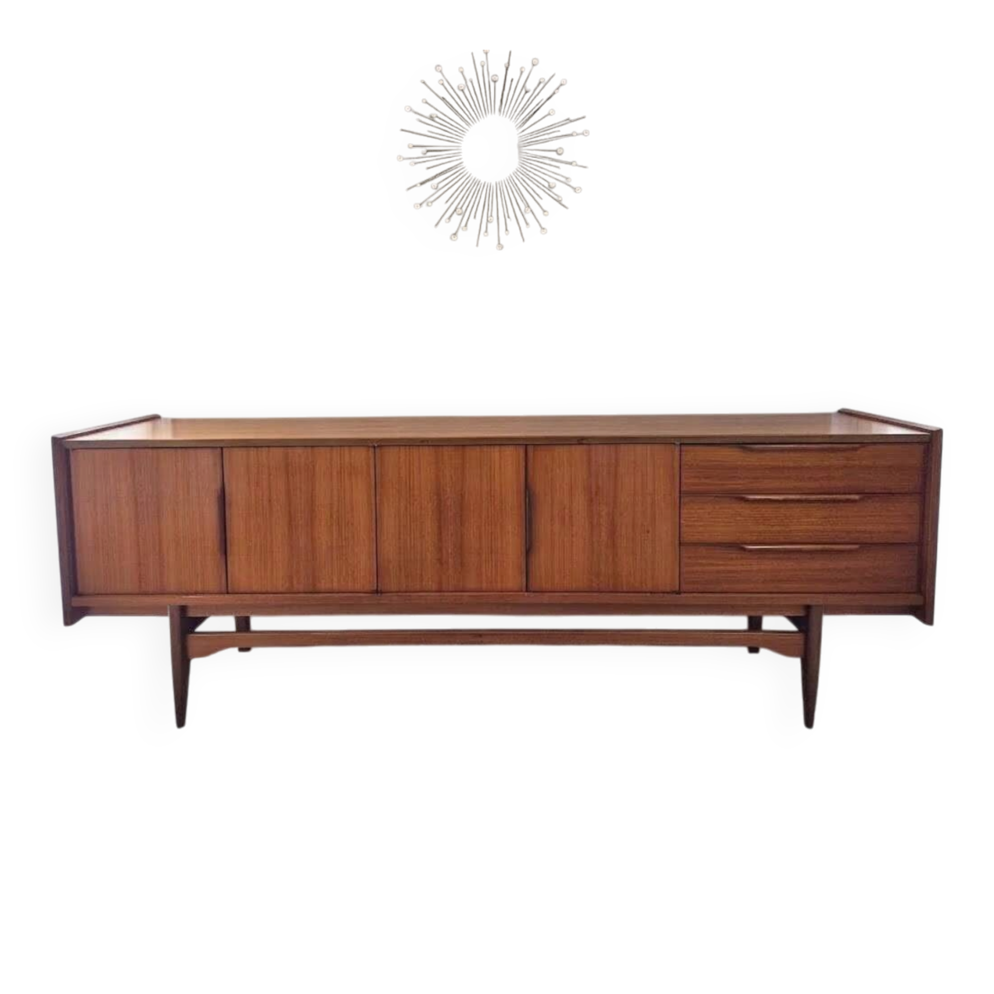 Low teak sideboard Scandinavian design