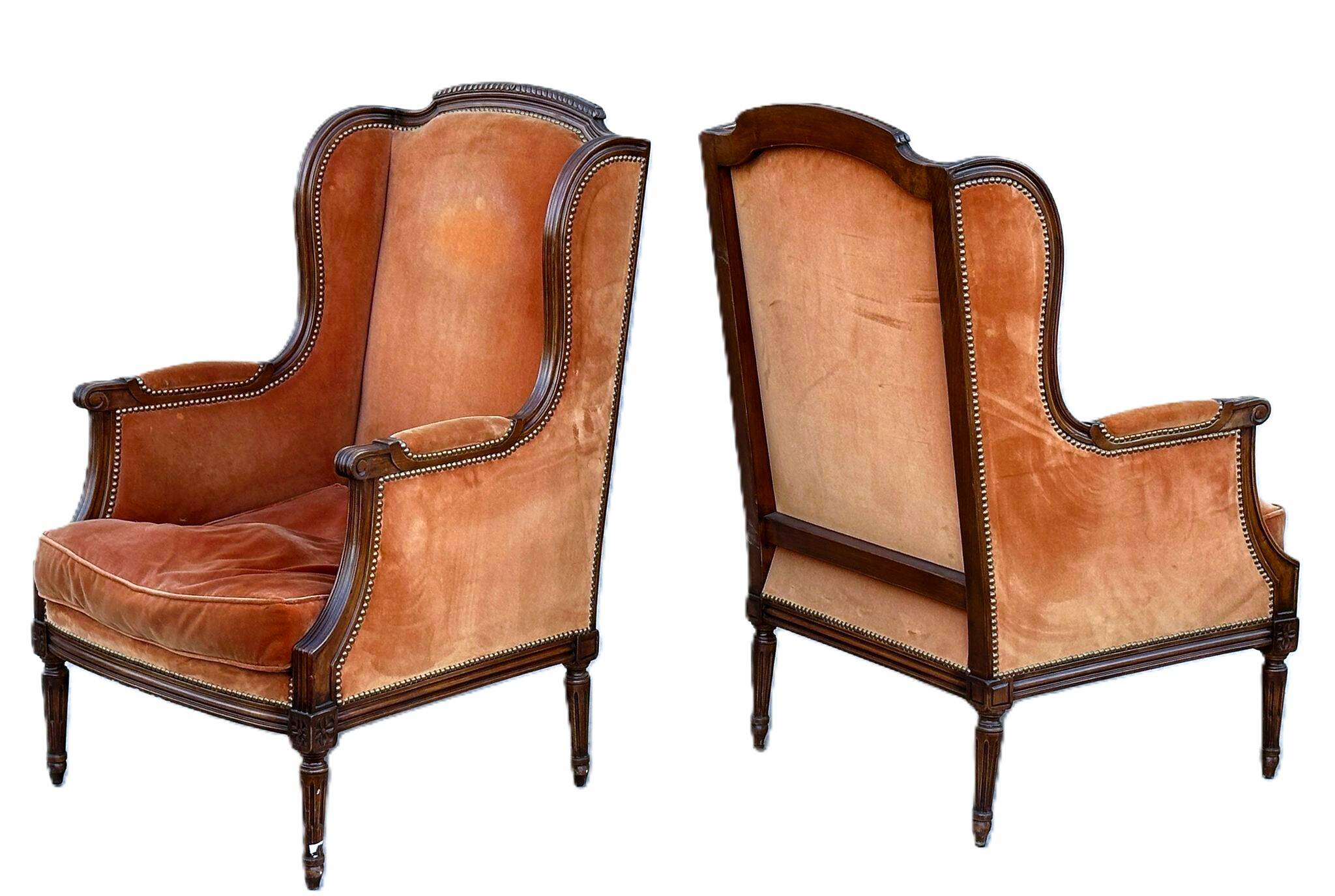 Paire de Fauteuils Bergère