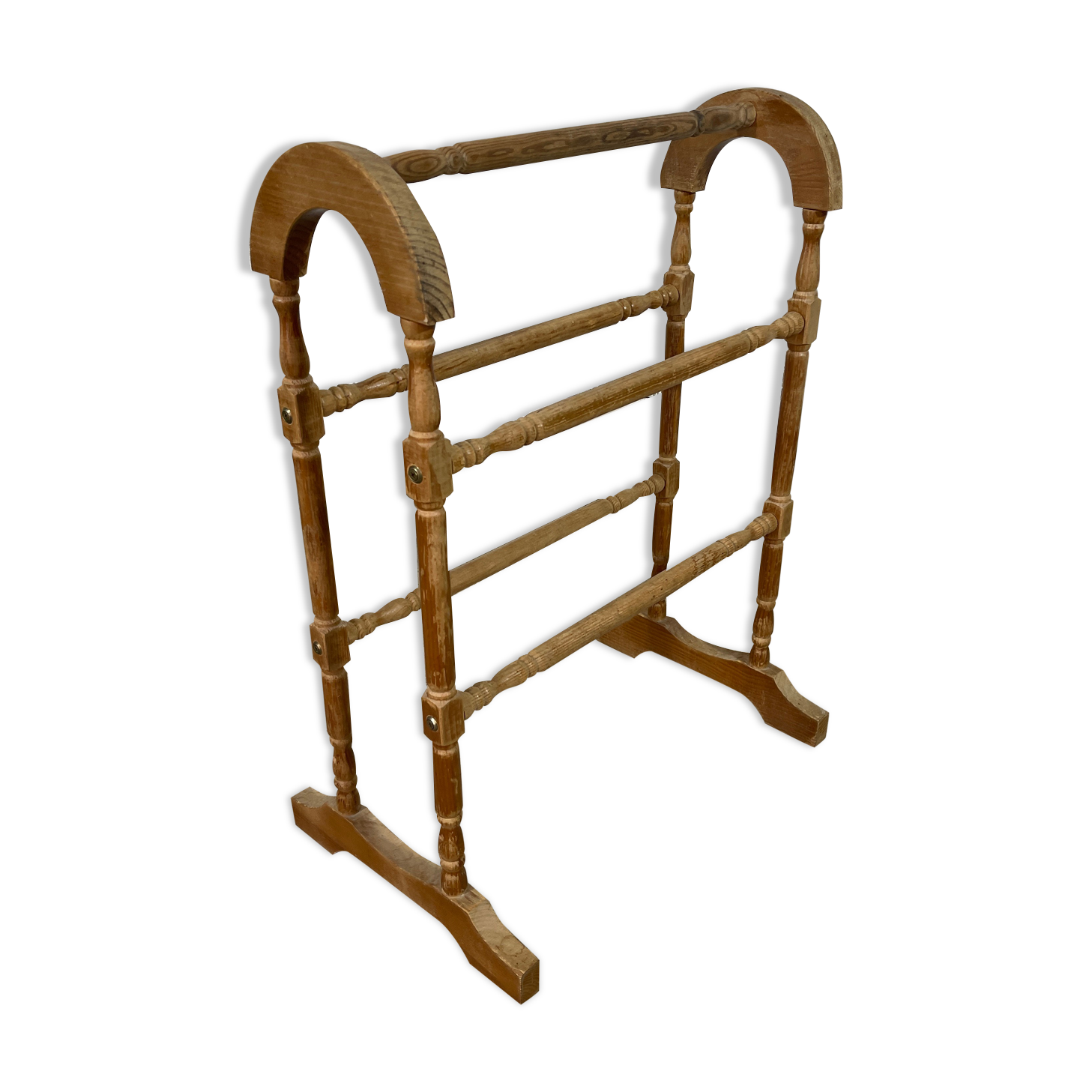 Old wooden towel rack