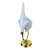 Italian white calla lily flower table lamp, Murano glass, 1970s