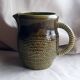 Kaki ceramic jug from Sarreguemines