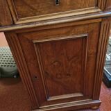 Walnut desk with leather top