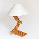 Wooden accordion lamp, 1970s