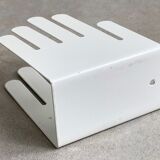 Vintage white metal hand letter holder