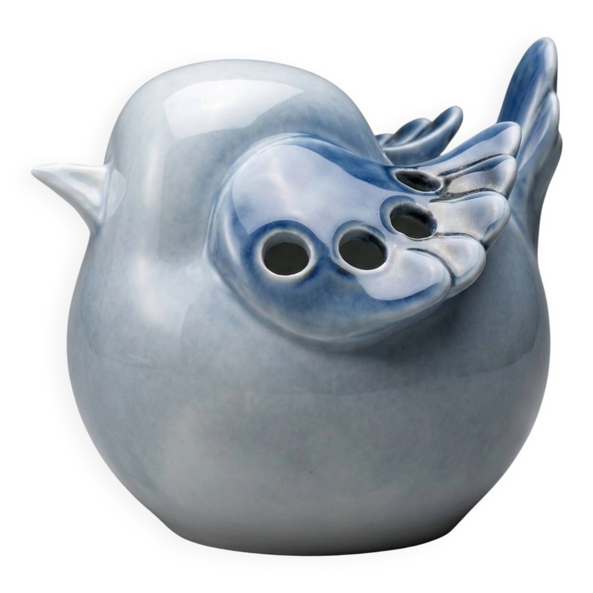 Decorative porcelain bird Virebent – Vintage French ceramics