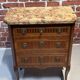 Louis XVI style chest of drawers with pink marble top