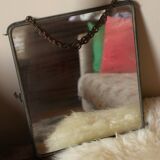 Large barber mirror with chain