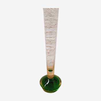 Green soliflore vase bubbled