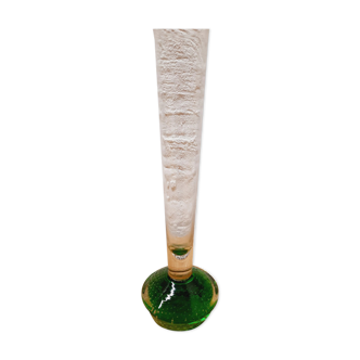 Green soliflore vase bubbled