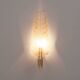 Pair of Murano Glass Leaf Wall Sconces with Gold Powder and Brass, Italy