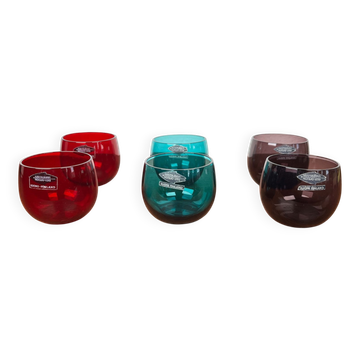 Mid-Century Modern Drinking Glasses from Nuutajärvi Notsjö, Finland, 1960s, Set of 6