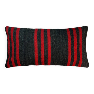 Vintage turkish kilim cushion cover , 30 x 60 cm